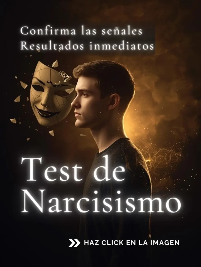 Hombre mirando una máscara rota, símbolo de las señales de una persona narcisista